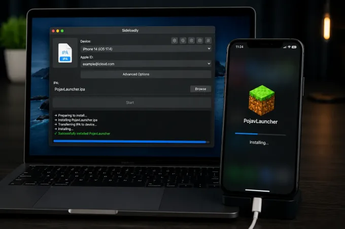 iOS sideload: IPA via AltStore or Sideloadly on a computer