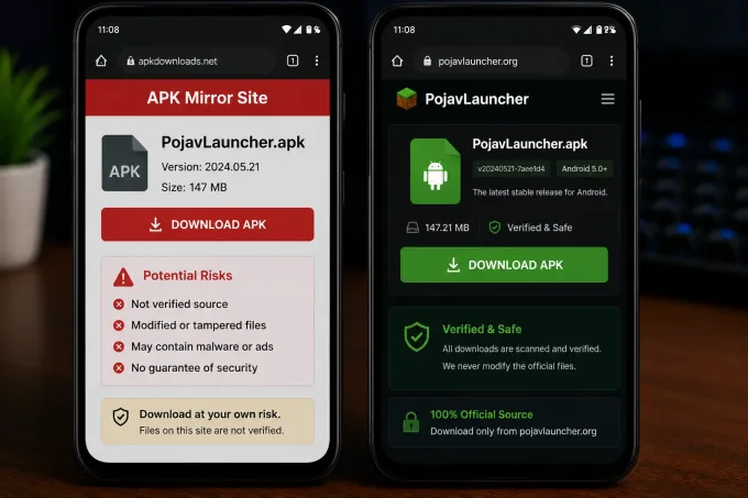 Aviso: sites espelho de APK vs download verificado nesta página