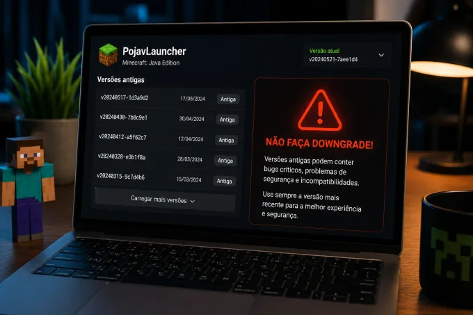 Warning against downgrading the launcher or Minecraft without a reason